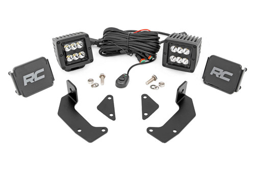 Rough Country - LED Light Kit - Cage Mount - 2 in. Black Pair - CFMOTO UFORCE 1000 - 96103
