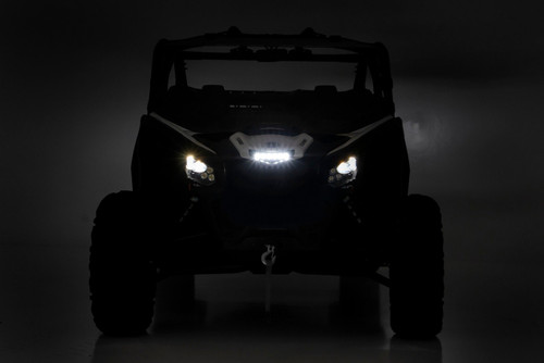 Rough Country - LED Light Kit - Cowl Mount - 6 in. Black Slimline - Can-Am Maverick X3 - 97020