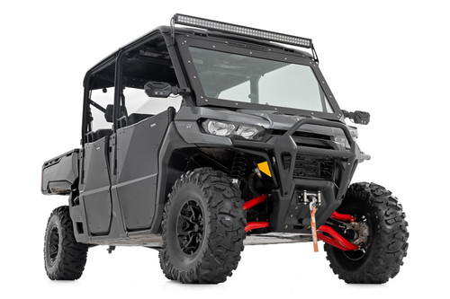 Rough Country - Aluminum Control Arms - High Clearance w/ 2 in. Forward Offset - Can-Am Defender HD 5/HD 8/HD 9/HD 10 - 97041RED