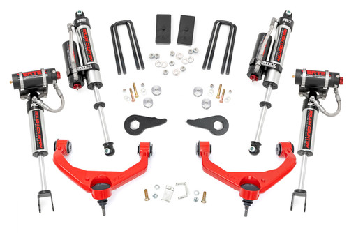 Rough Country - 3.5 Inch Lift Kit - Vertex - w/ Overloads - Chevy/GMC 2500HD/3500HD (11-19) - 97550RED