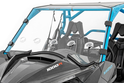 Rough Country - Vented Full Windshield - Scratch Resistant - Can-Am Maverick 1000R X - 98231830