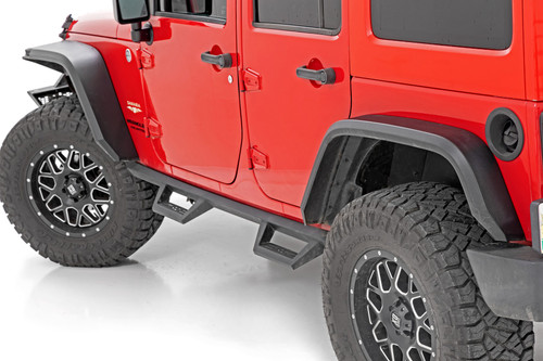 Rough Country - High Clearance LED Flat Fender Flare Kit - UV Treated - Jeep Wrangler JK (07-18) - 99037