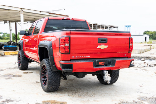 Rough Country - Fender Flares - Defender l 5'9 in. Bed - G7C Red Hot - Chevy Silverado 1500 (14-18 & Classic) - A-C11612-G7C
