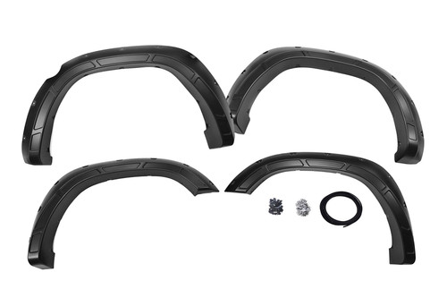 Rough Country - Fender Flares - Defender - PXQ Black - Ram 1500 2WD/4WD (2019-2024) - A-D10914-PXQ
