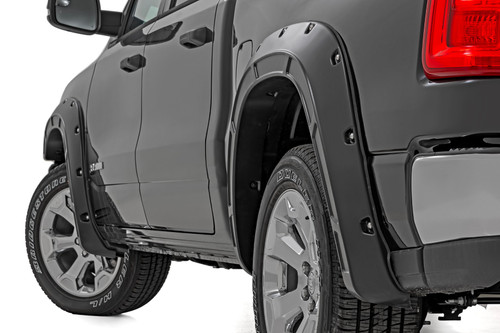 Rough Country - Fender Flares - Defender - PXJ Diamond Black - Ram 1500 2WD/4WD (2025) - A-D319205-PXJ