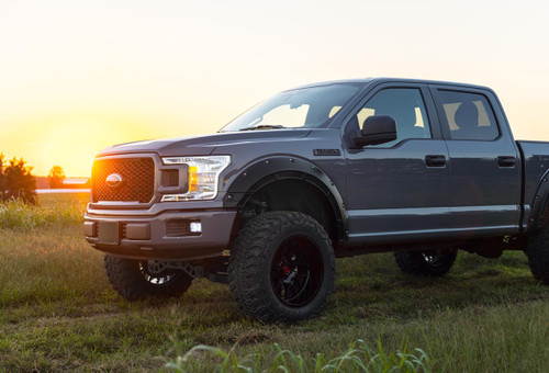 Rough Country - Fender Flares - Defender - M7 Carbonized Gray - Ford F-150 2WD/4WD (15-20) - A-F11811-M7
