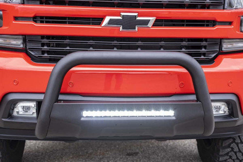 Rough Country - Black LED Bull Bar - Chevy Silverado 1500 2WD/4WD (2019-2022) - B-C4072
