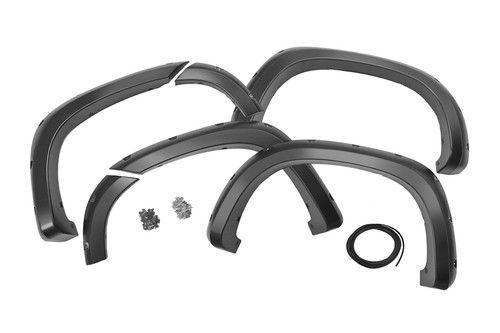 Rough Country - Pocket Fender Flares - GCN Victory Red - Chevy Silverado 1500 2WD/4WD (19-21) - F-C11911A-GCN