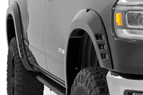 Rough Country - Fender Flares - SF1 - PXJ Diamond Black - Ram 1500 2WD/4WD (2019-2024) - F-D319201-PXJ