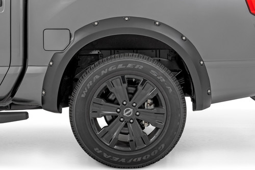 Rough Country - Pocket Fender Flares - K23 Brilliant Silver - Nissan Titan 2WD/4WD (17-24) - F-N101705A-K23