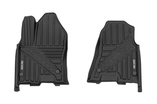 Rough Country - Flex-Fit Floor Mats - Front - Crew - Ram 1500 2WD/4WD (2025) - FF-3143