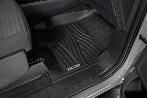 Rough Country - Flex-Fit Floor Mats - Front - Ford F-150 (15-25)/F-150 Lightning (22-25)/Raptor (17-25) - FF-5151