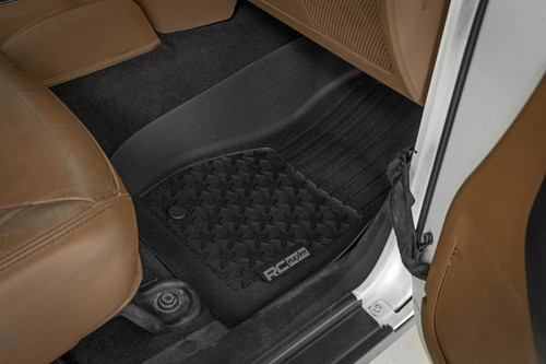 Rough Country - Floor Mats - FR & RR - 4 Door - Jeep Wrangler Unlimited 4WD (2014-2018) - FF-61412