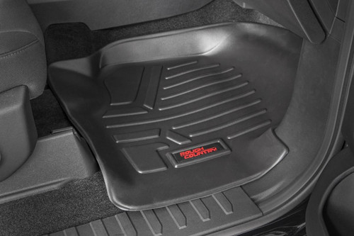 Rough Country - Floor Mats - FR & RR - FR Buckets - Ford F-150 (15-25)/F-150 Lightning (22-25)/Raptor (17-25) - M-51515