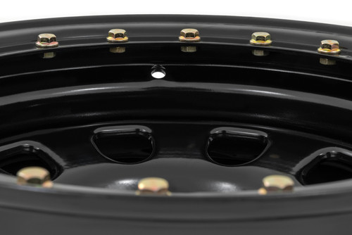 Rough Country - Steel Simulated Beadlock Wheel/Black/15x8/5x4.5/3.30 Bore/-19 - RC158545SL