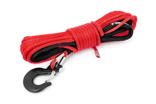 Rough Country - Synthetic Rope - 1/4 Inch - 50 Ft - Red - RS161