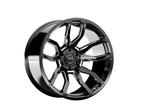 Rough Country - Torque Impact/Gloss Black w/Milled Accents/20x9/6x5.5/-12mm - TW403C-20908333-12