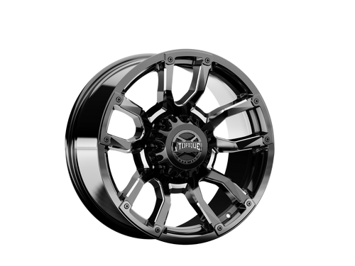 Rough Country - Torque Impact/Gloss Black w/Milled Accents/20x9/8x180/0mm - TW403C-2090983300