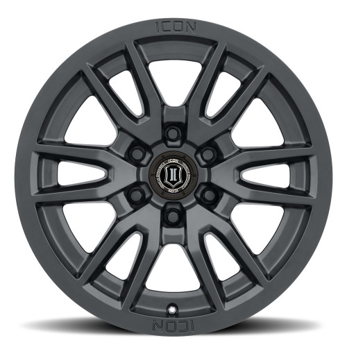 ICON ALLOYS VECTOR 6 SAT BLK - 17 X 8.5 / 6 X 5.5 / 25MM / 5.75" BS - 2417859057SB