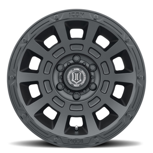 ICON ALLOYS COMPRESSION SAT BLK - 17 X 8.5 / 6 X 5.5 / 0MM / 4.75" BS - 2817858347SB