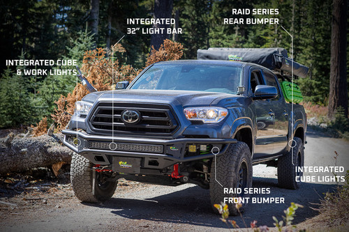 Raid Series Armor Package | Front Bumper | Rear Bumper | Suited for 2016+ Toyota Tacoma