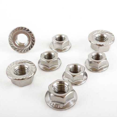 Hexagon Flanged Nuts A2 Stainless Steel DIN6923 for Bolts Screws