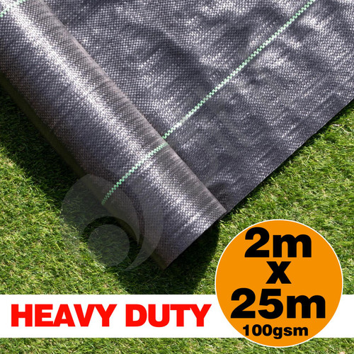 2m X 25m Ground Cover Fabric Landscape Garden Weed Control Membrane Heavy Duty