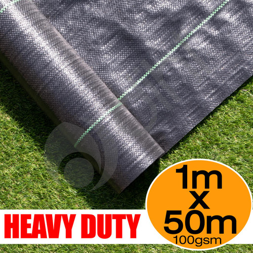1m X 50m Ground Cover Fabric Landscape Garden Weed Control Membrane Heavy Duty