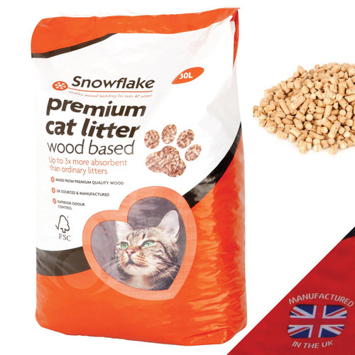 Snowflake 30L Premium Wood Based Cat Litter