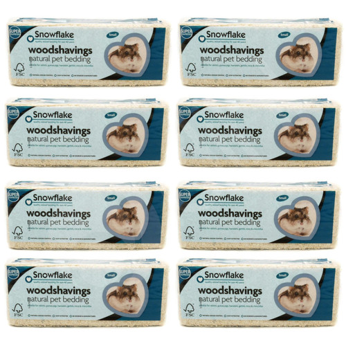 Pack of 8 Snowflake Small Wood Shavings Animal Bedding