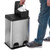 Dihl 40 Litre Stainless Steel Dual Recycle Pedal Bin 2 x 20L With Removable Buckets