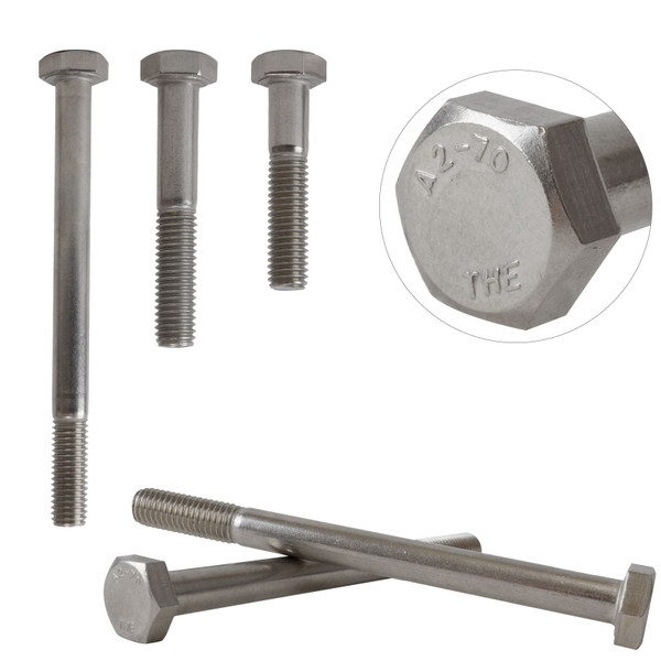 Part Threaded A2 Stainless Steel Hex Bolts Screws Hexagon Head M8 DIN931