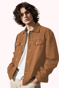 Dean Textured Trucker Jacket Chocolate Dean Textured Trucker Jacket Chocolate