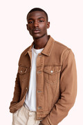 Dean Textured Trucker Jacket Chocolate Dean Textured Trucker Jacket Chocolate