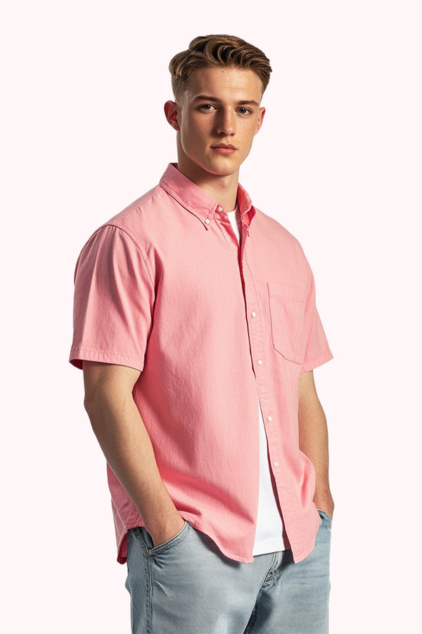 Short sleeved cotton shirt Short sleeved cotton shirt