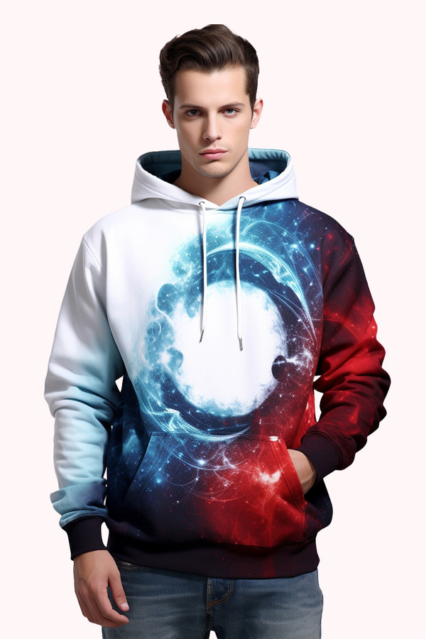 Black Hgvoetty Unisex 3D Print Hoodies Graphic Space