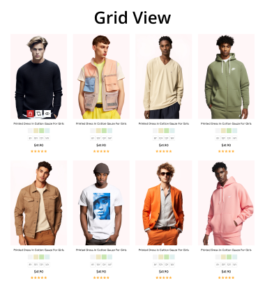 Multiple Product Display Options