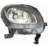 Faro ottico anteriore destro Elettrico, per MCC SMART FORTWO dal 2014 H4, con luce diurna a led, Nero, Nuovo