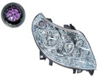 Faro ottico anteriore destro per PEUGEOT BOXER dal 2011 al 2014 H1+H7 Connettore Viola Elettrico Nuovo