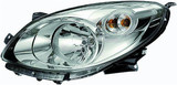 Faro ottico anteriore sinistro per RENAULT TWINGO II - 2007 > 2011 H4 Corpo Cromato Nuovo