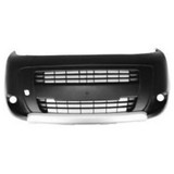Paraurti Anteriore per FIAT QUBO 2008-2016 Modello Trekking, Con fascia inferiore argento, Con fori per Fendinebbia, Con primer, Nuovo