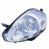 Faro ottico anteriore sinistro per FIAT GRANDE PUNTO dal 2005 al 2008 H4, Elettrico, Cromato, Connettore Bianco, Nuovo