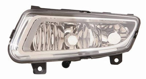 Fendinebbia sinistro per VOLKSWAGEN POLO - 2009 > 2014 H8 C/Corpo Cromato con luce diurna