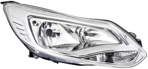 Faro ottico anteriore destro per FORD FOCUS - 2011 H1+H7 C/ Corpo Cromato Nuovo