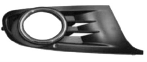 Griglia Laterale Paraurti Anteriore per VOLKSWAGEN GOLF 6 - 2008 > 2012 destra C/Fendi nera con cornice cromata Nuova