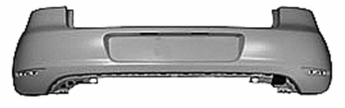 Paraurti Posteriore per VOLKSWAGEN GOLF 6 - 2008 > 2012 Nuovo da Verniciare