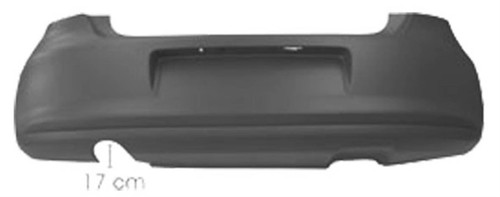 Paraurti Posteriore per VOLKSWAGEN POLO - 2009 > 2014 C/Scarico singolo grande a sinistra Nuovo da Verniciare
