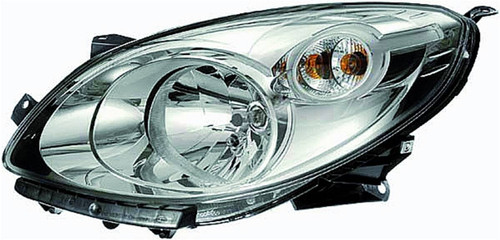 Faro ottico anteriore sinistro per RENAULT TWINGO II - 2007 > 2011 H4 Corpo Cromato Nuovo