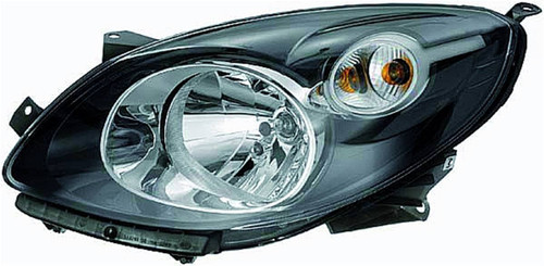 Faro ottico anteriore sinistro per RENAULT TWINGO II - 2007 > 2011 H4 Corpo Nero Nuovo