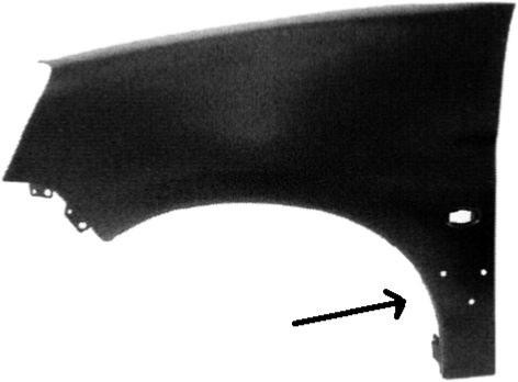 Parafango Anteriore sinistro per CITROEN BERLINGO - 2002 > 2008 Mod. Van C/Fori Modanature Nuovo